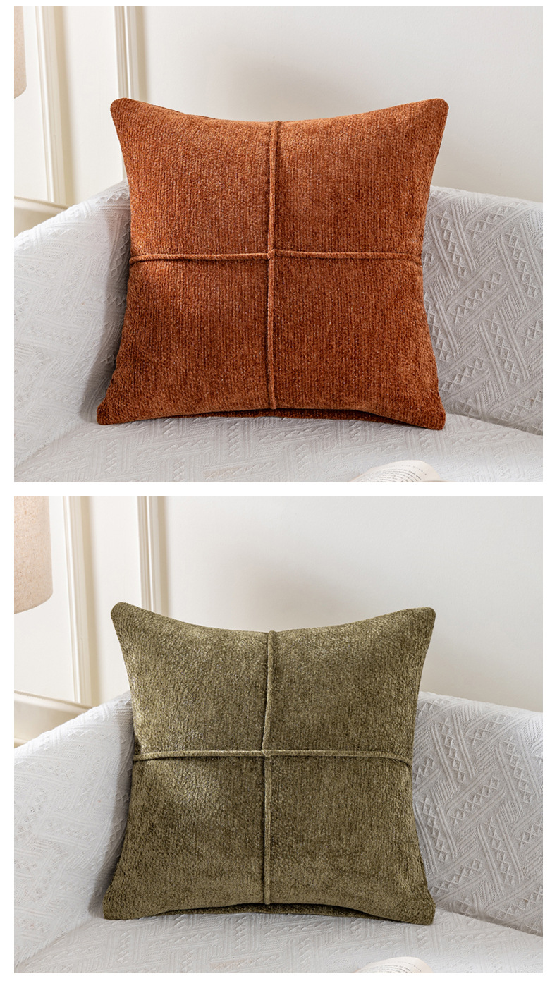 北欧简约ins风客厅沙发抱枕 雪尼尔复古提花刺绣抱枕装饰枕头亚马逊热卖921详情11