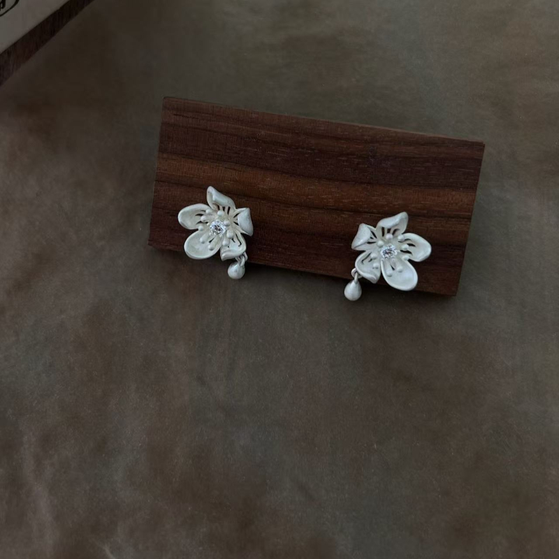 ins Simple and Elegant S925 silver stud earrings for Women, gift-like red earrings 2021 New Style factory wholesale Application Scenario