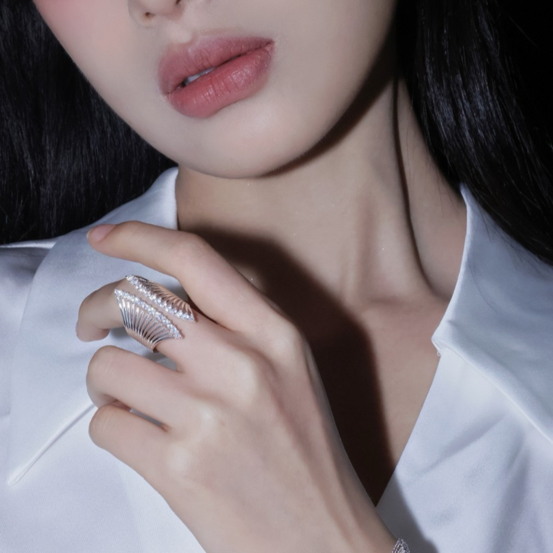 S925 sterling silver couple rings, open silver jewelry, Valentine's Day elegant ladies' style Specification image