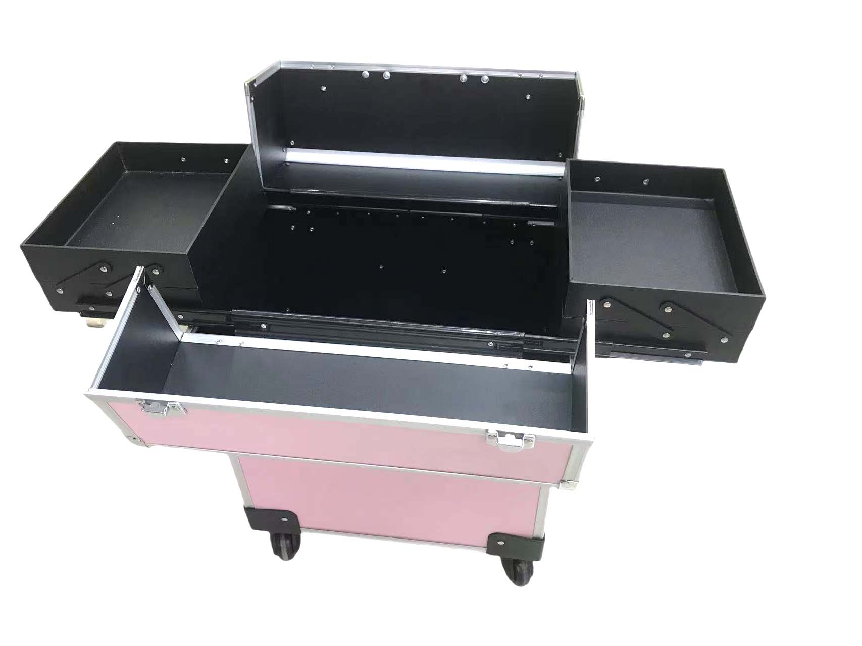 Aluminum alloy cosmetic trolley case pic 5