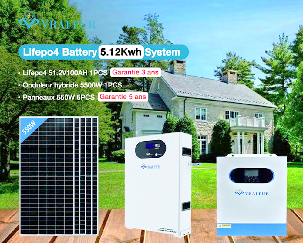 AIBUCUO Lifepo4 battery 5.12Kwh system Lifepo4 100AH One-Duleur solar system