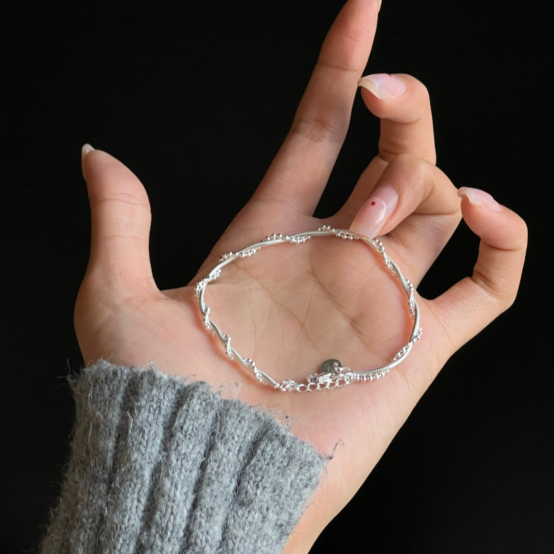 s925 sterling silver necklace, simple heart-shaped, Japanese and Korean fresh and elegant silver jewelry manufacturer wholesale, birthday gift for ladies Specification image