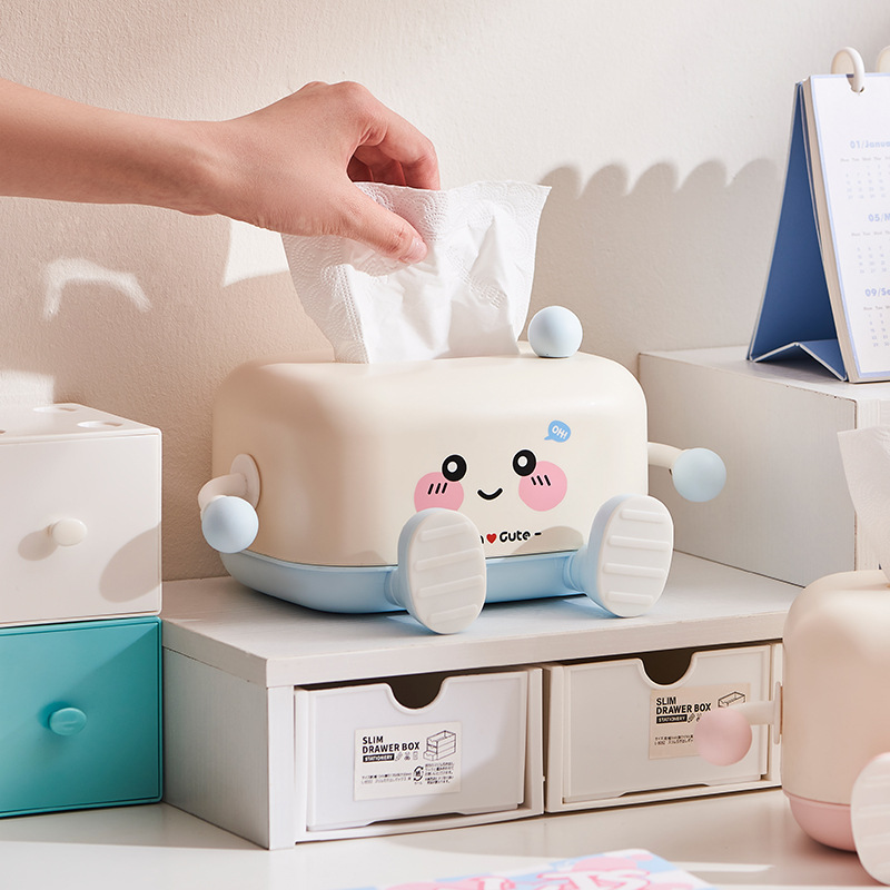 J06-9021 Tissue box, plastic cartoon household, living room, bathroom, toilet paper box, creative desktop toilet paper, tissue box details Picture