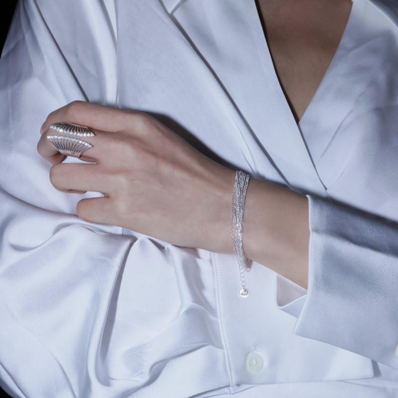 S925 sterling silver couple rings, open silver jewelry, Valentine's Day elegant ladies' style Application Scenario