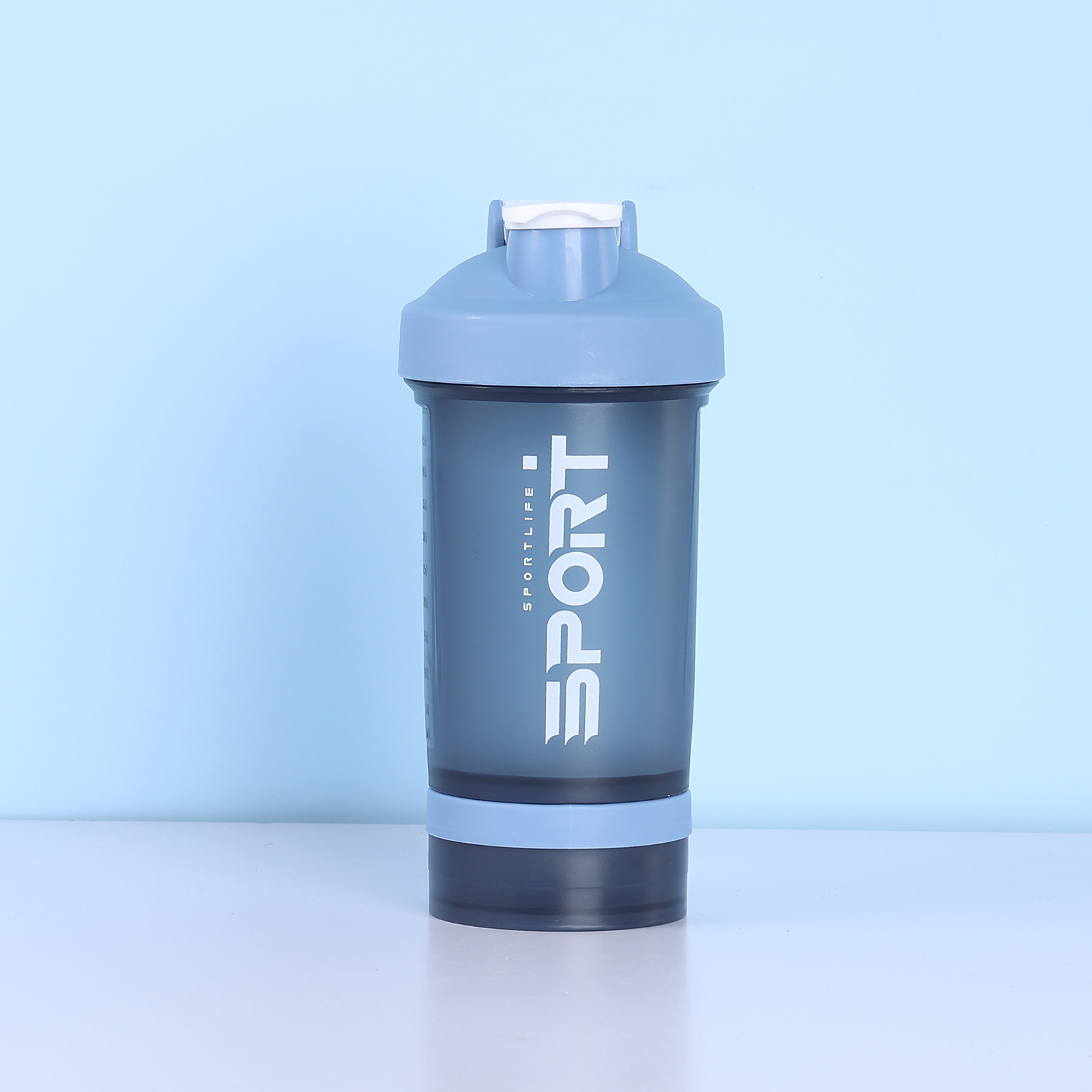 三层摇摇杯塑料杯蛋白粉带粉盒健身运动水杯奶昔杯搅拌杯代餐水杯