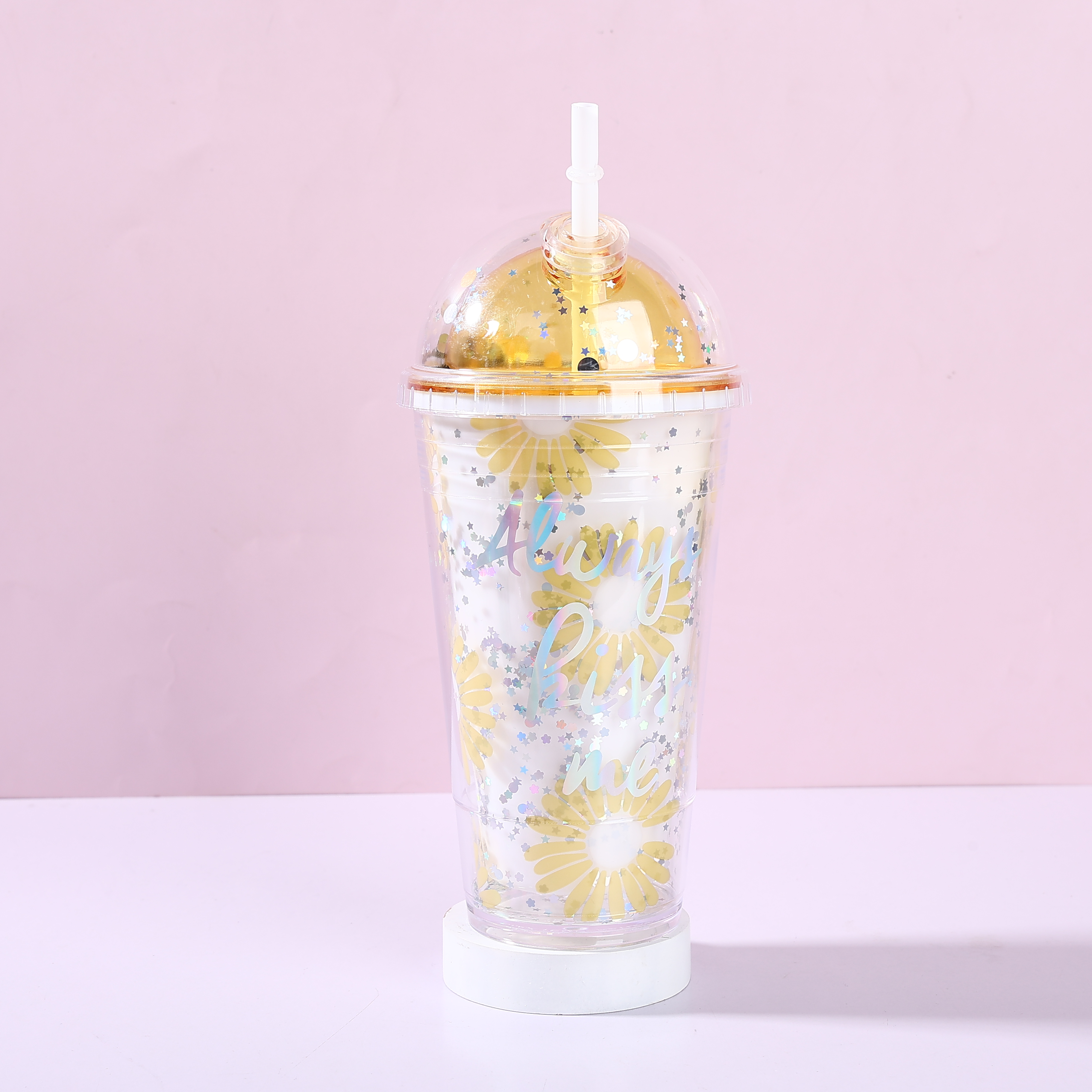 玻璃吸管/弹跳杯儿童夏季卡通/马黛杯/名创优品/儿童保温杯细节图
