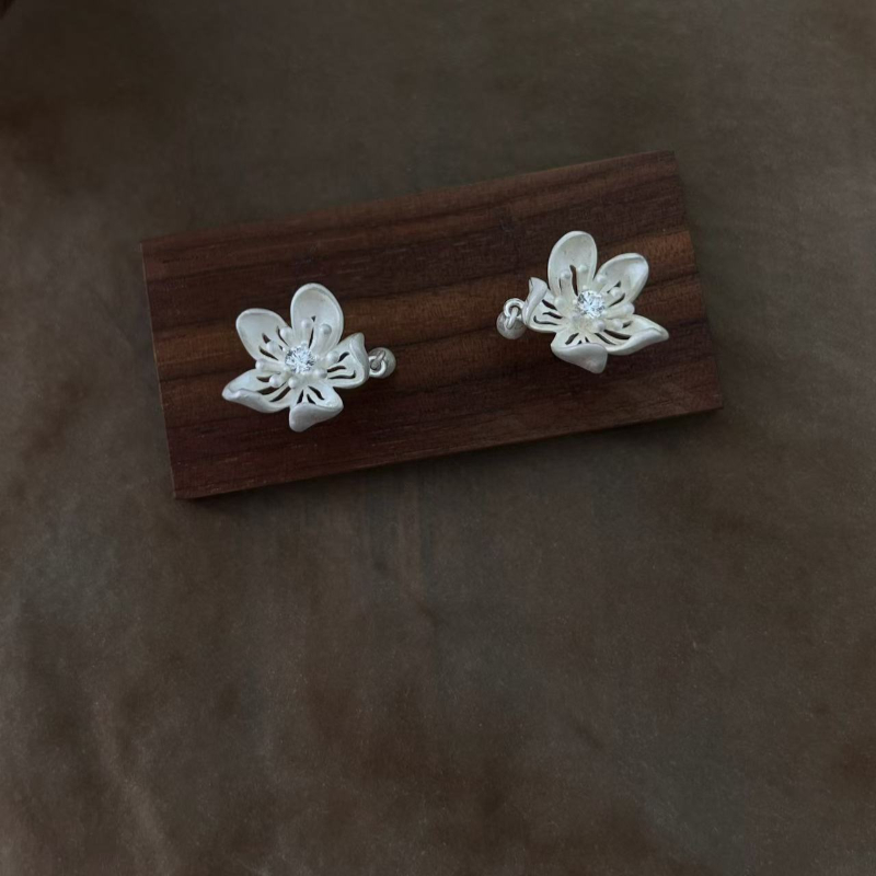 ins简约高贵S925银耳钉女耳环 礼物感红色耳饰 2021年新款厂家批发