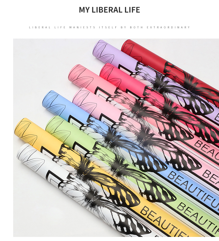 Xihua Nong Dreamy Butterfly Flower Wrapping Paper, diy handmade Bouquet Gift Paper, high-end flower shop floral art materials pic 7