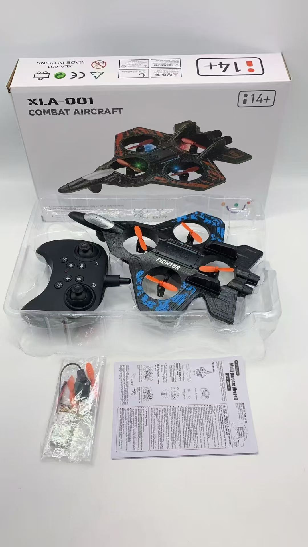 跨境遥控飞机定高耐摔泡沫重力滑翔机特效炫彩灯光四轴无人机 儿童玩具产品图