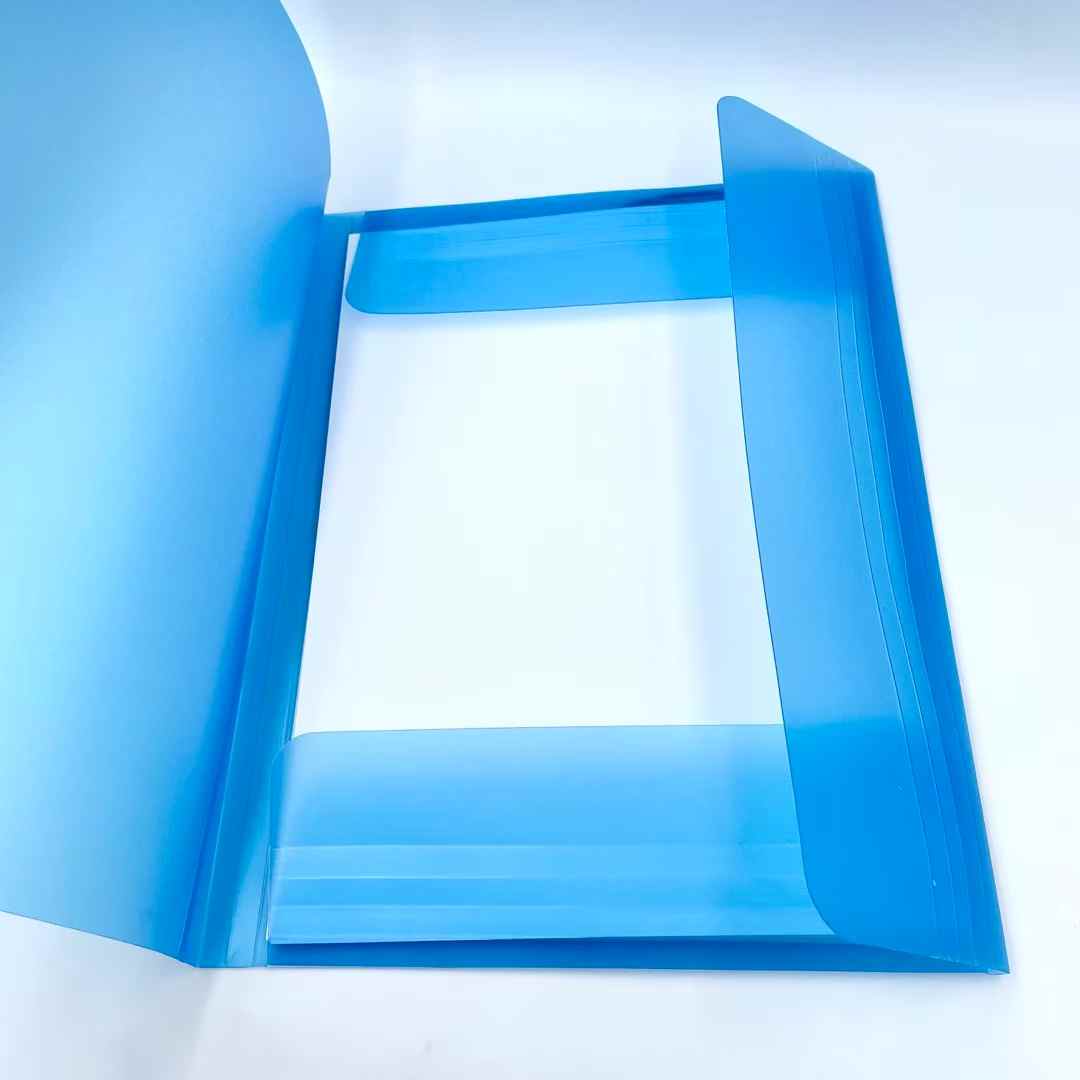 Three-page folder, frosted file folder, simple clip, A4 file folder, office storage clip, ticket clip pic 1