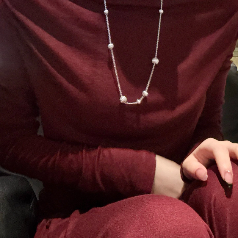 This pure silver necklace is a classic and versatile bestseller on Xiaohongshu and Douyin live-streaming, revealing the collarbone and looking great for ladies details Picture