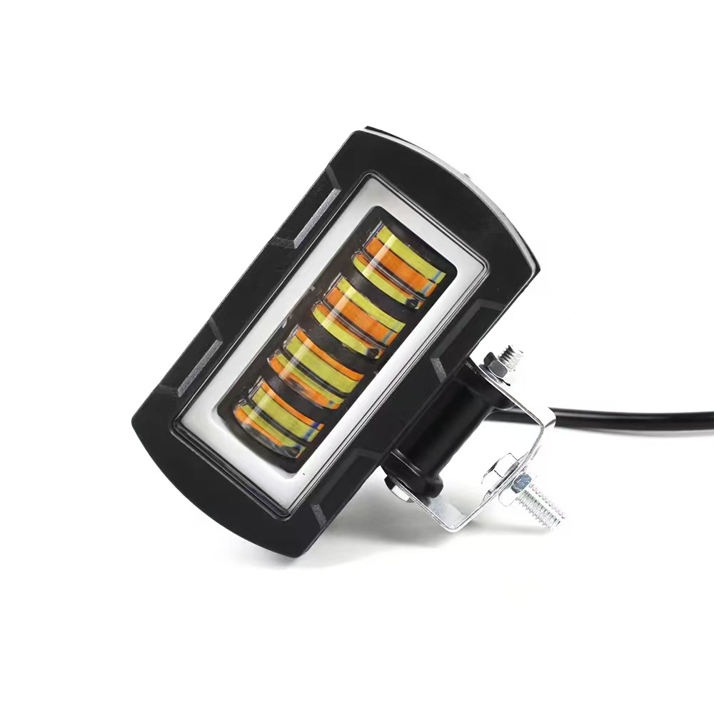 New car work light, 5-inch 40W white and yellow dual-color headlight, off-road vehicle modified roof light, front headlight full figure