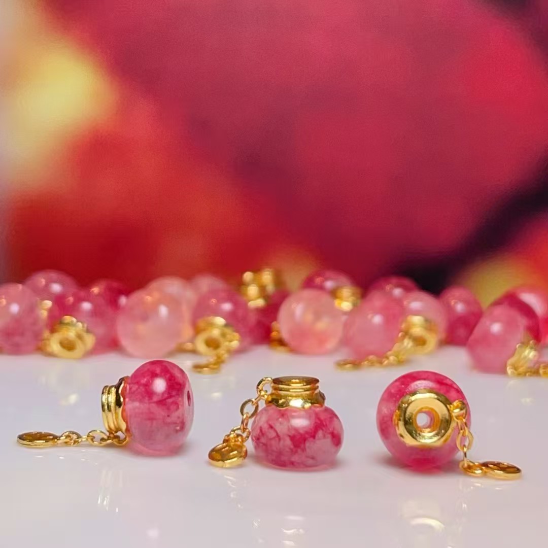 Imitation tourmaline gold coin accessories, diy jewelry accessories, crystal accessories, traditional sand gold accessories, copper-plated real gold, high color retention