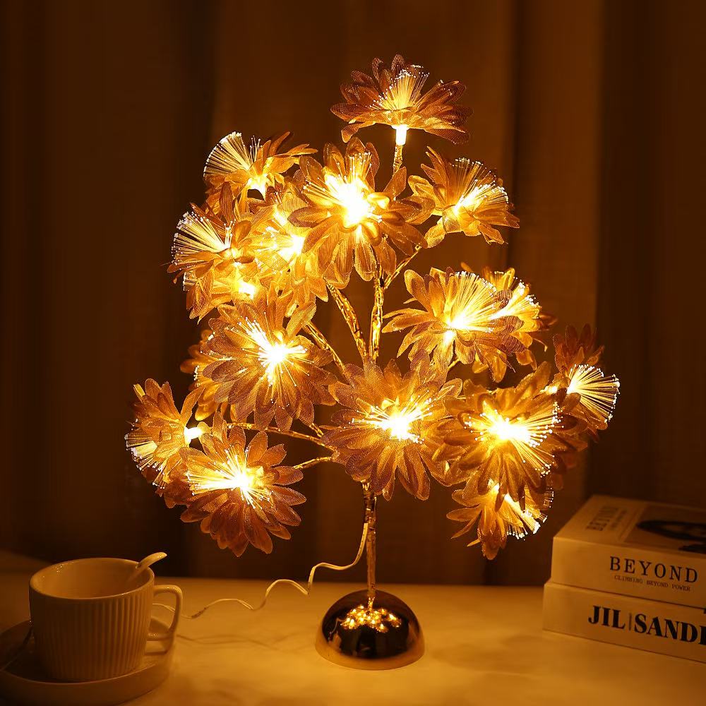 Halloween bestsellers LED lights, Christmas lights, golden branch and golden chrysanthemum LED tree lights, home decoration, ornaments, gift choices, and festive party decorations detail image 2