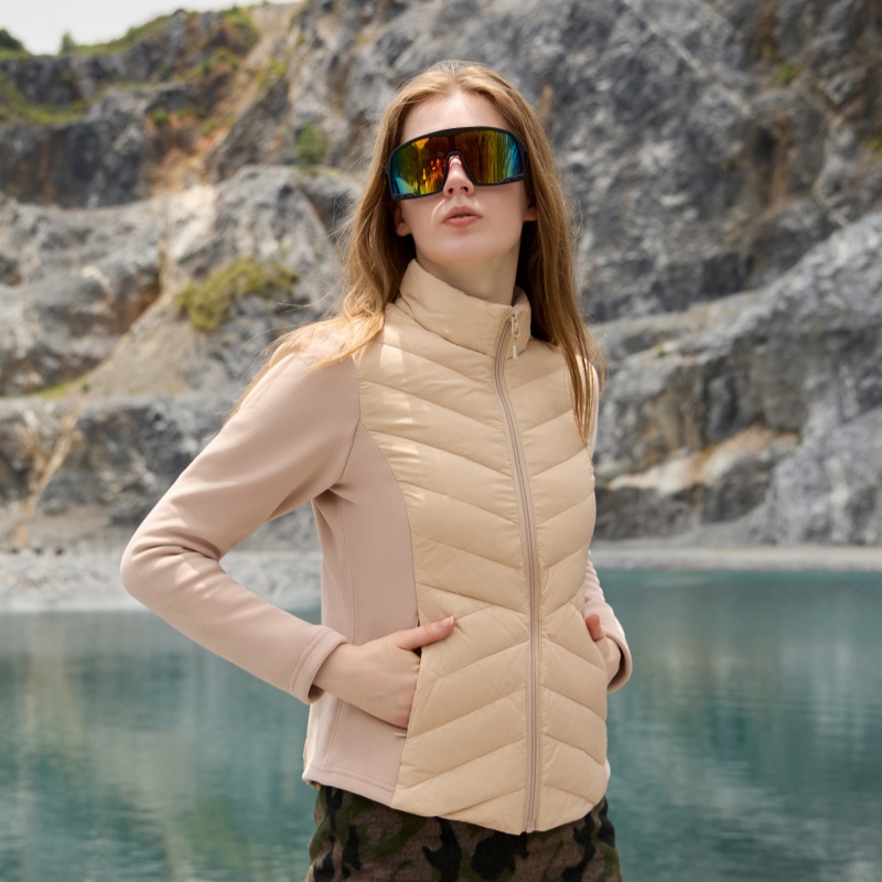 lulu's same style of lightweight down jacket for women, high-end stand-up collar, slimming, cold-proof coat, versatile and commuting bestseller, with a small waist design Item Picture