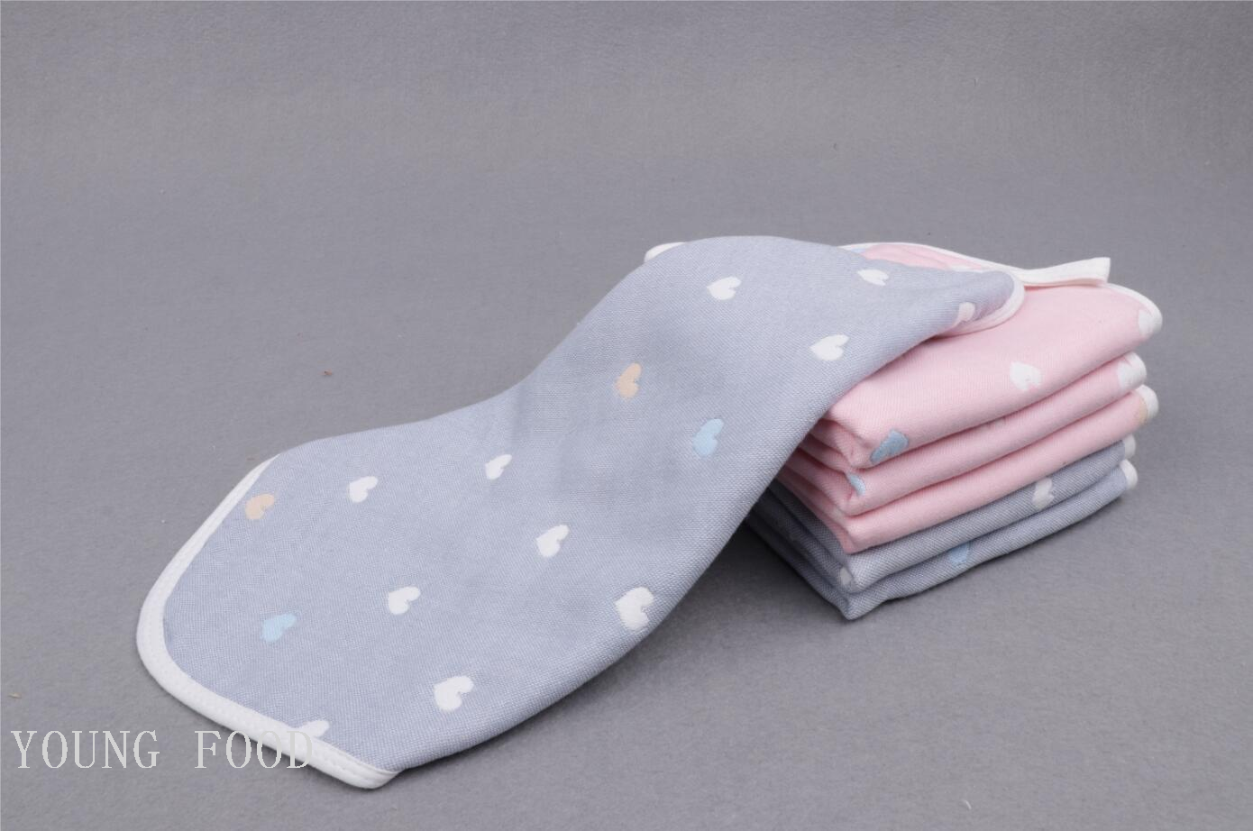 批发包邮韩国进口100%棉 心心点点纱布方巾B款 30*30厘米 40克详情9