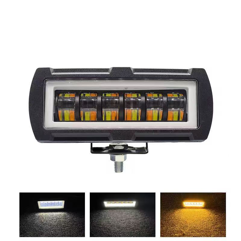 New car work light, 5-inch 40W white and yellow dual-color headlight, off-road vehicle modified roof light, front headlight Item Picture