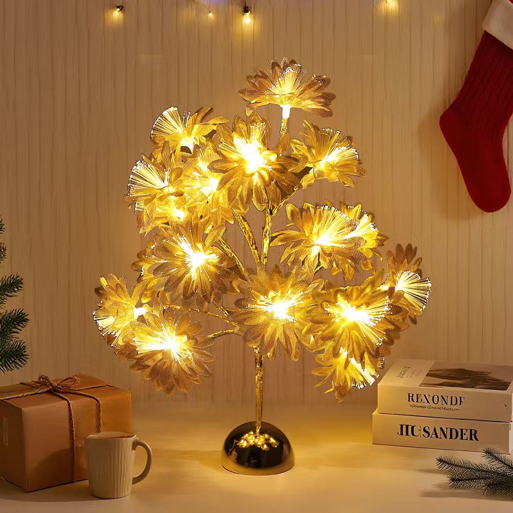 Halloween bestsellers LED lights, Christmas lights, golden branch and golden chrysanthemum LED tree lights, home decoration, ornaments, gift choices, and festive party decorations detail image 3