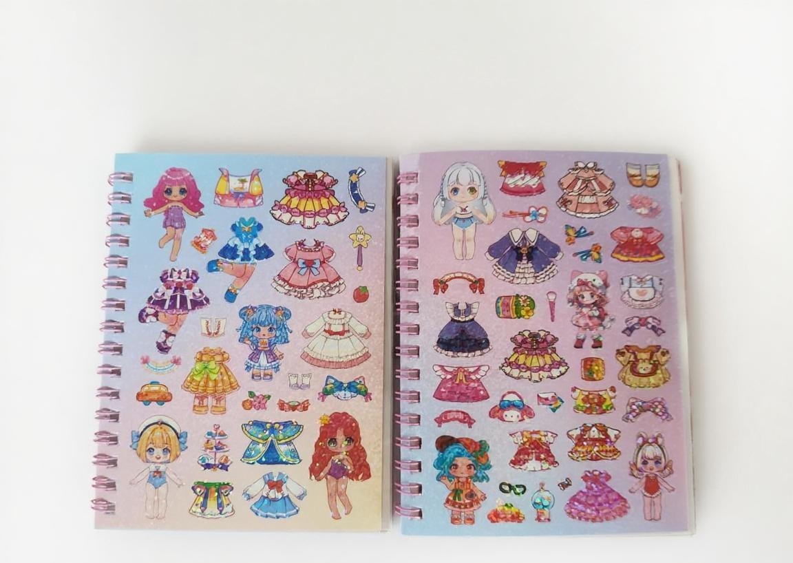 Dreamy Princess dress-up stickers Book Hongxing Stickers Girls' concentration Training Cartoon dress-up Stickers Toys Birthday Gifts Children's Educational Stickers diy Princess Dress-up Stickers Item Picture