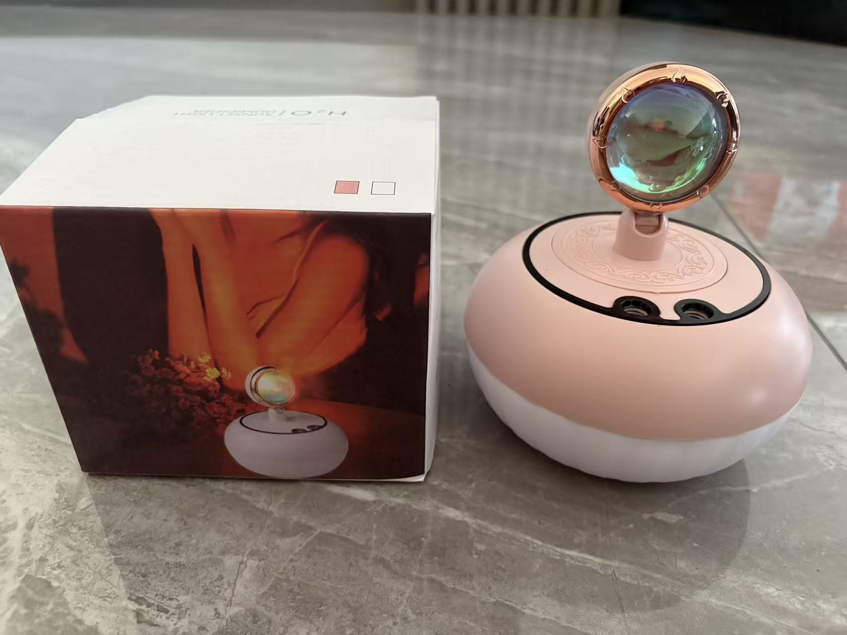 AJ19-DQ800落日灯双喷加湿器夕阳灯加湿器网红拍照家用创意灯详情图4