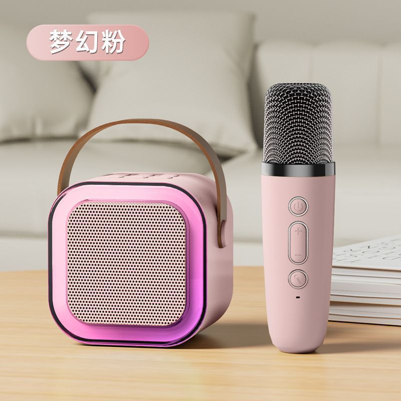 Microphone and speaker integrated microphone, wireless Bluetooth, parent-child home singing, children's speaker set, mini Bluetooth speaker, Bluetooth speaker details Picture