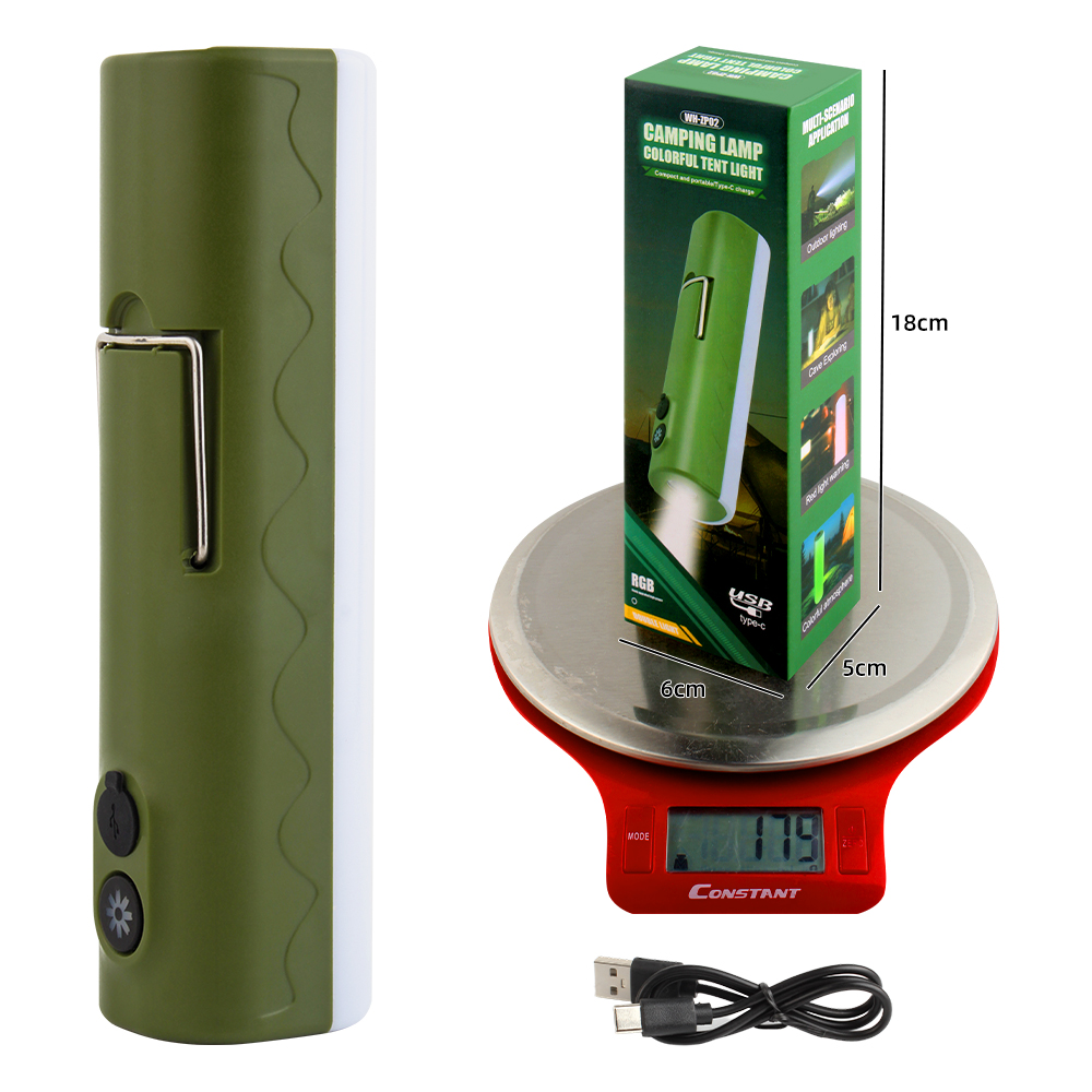 KINSACH Star Source type-c Rechargeable multi-functional Camping Lamp Flashlight Specification image