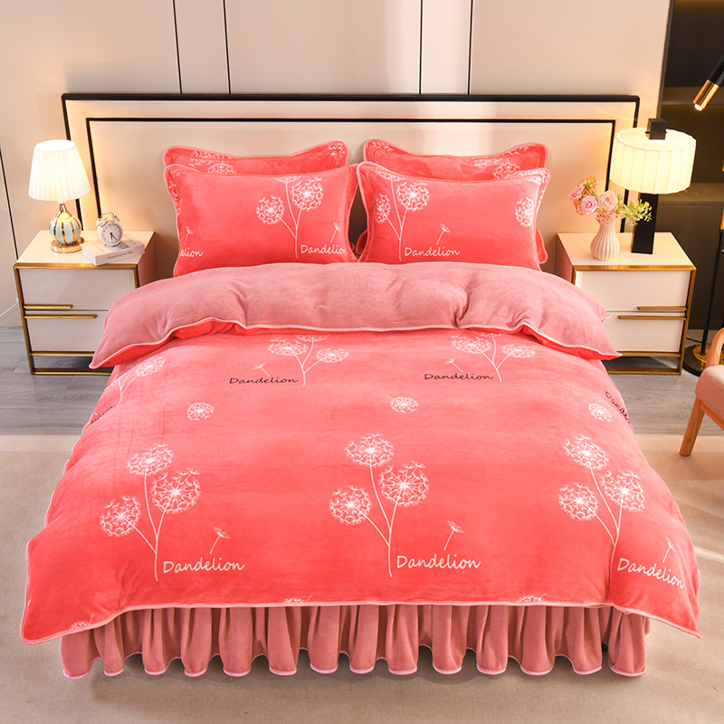 2025 New Type a baby and maternal grade high weight 8-jin golden mink and milk fleece four-piece set, source factory, cross-border export pic 5