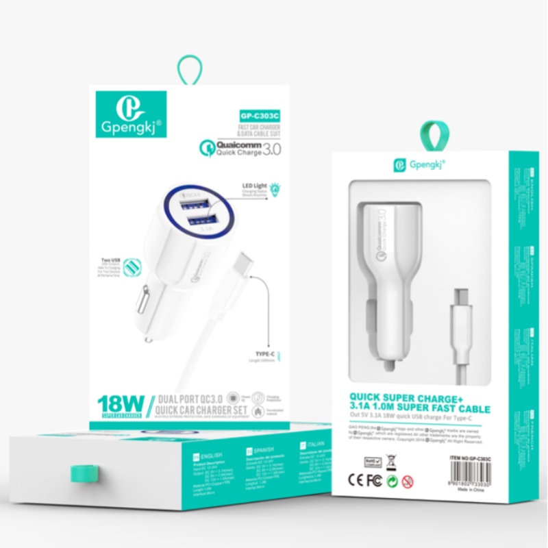 65W氮化镓充电器适用笔记本电脑iPad多口闪充2米线快充45W瓦PD超级快充双U快充车载产品图