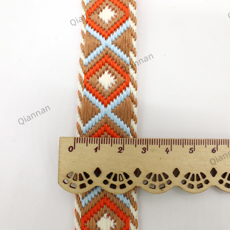 25mm ancho engrosado color étnico encaje jacquard correas maletas y bolsos hervidor de agua correas de teléfono accesorios stock al por mayor Specification image