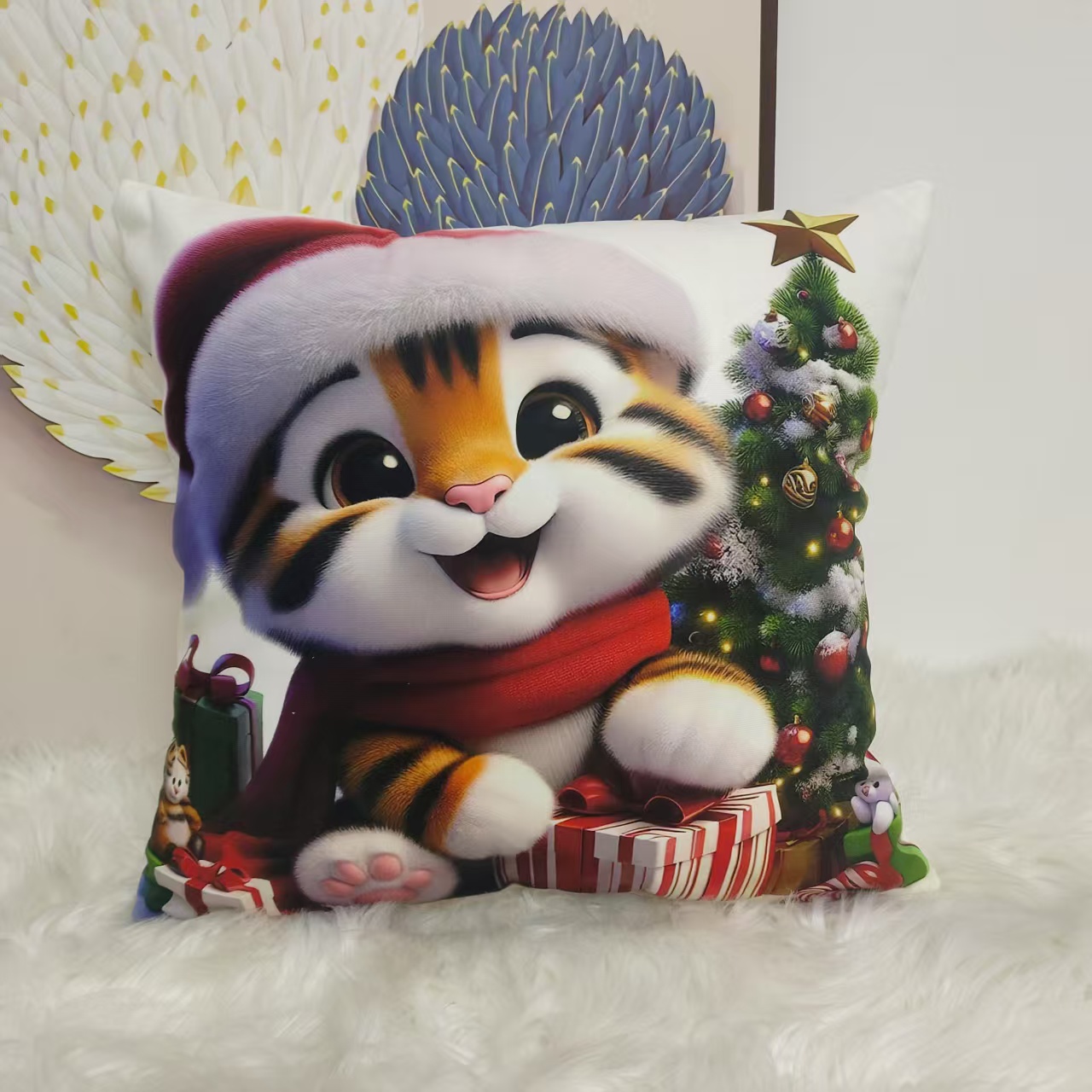 The limited edition Christmas throw pillows from Youpin are fun and cute, and all children love them Application Scenario
