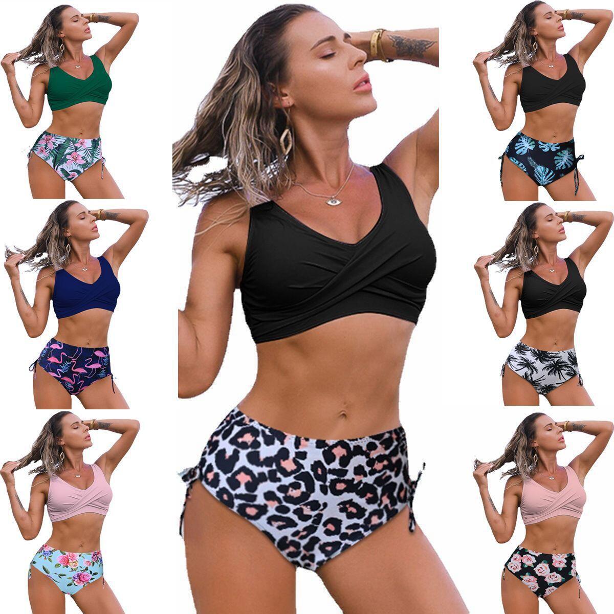 New European and American women's cross-border sexy two-piece bikini swimsuits are in stock and available for wholesale