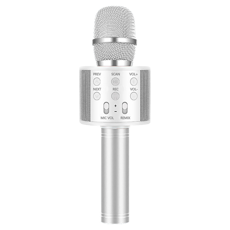 WS-858 wireless microphone, Bluetooth speaker, USB charging microphone, portable wireless microphone Item Picture