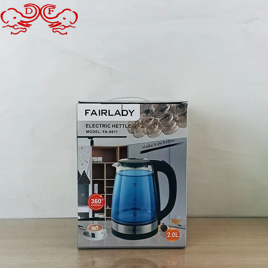 DF99186 Electric kettle, kettle for boiling water, hotel kettle, household kettle, glass kettle, 2.0LDF, TRADINGHOUSE