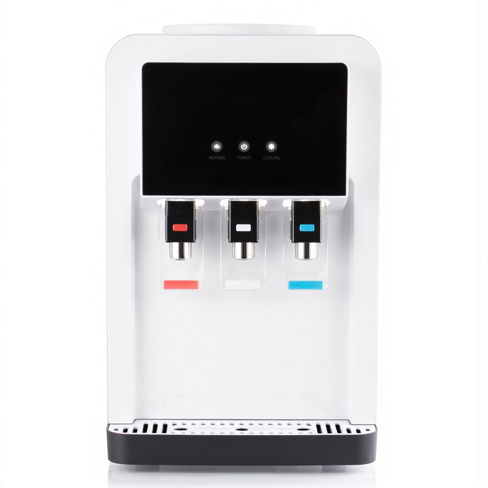 RAF European standard cross-border new water dispenser, household desktop, fast boiling, low noise, cold and hot dual-purpose, three water outlet holes details Picture