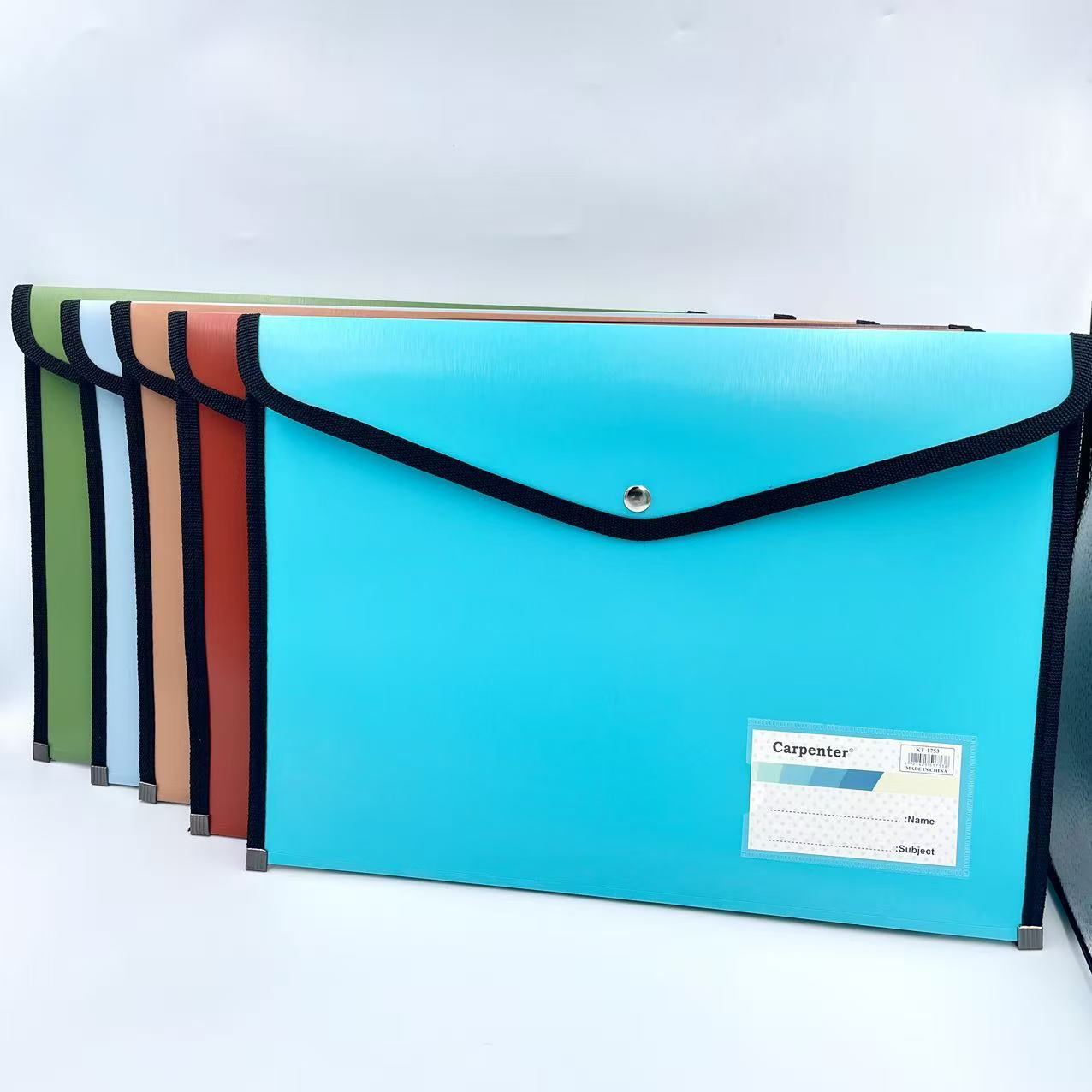 FC brushed file bag, office materials bag, business card and receipt storage bag, student test paper bag, button bag details Picture