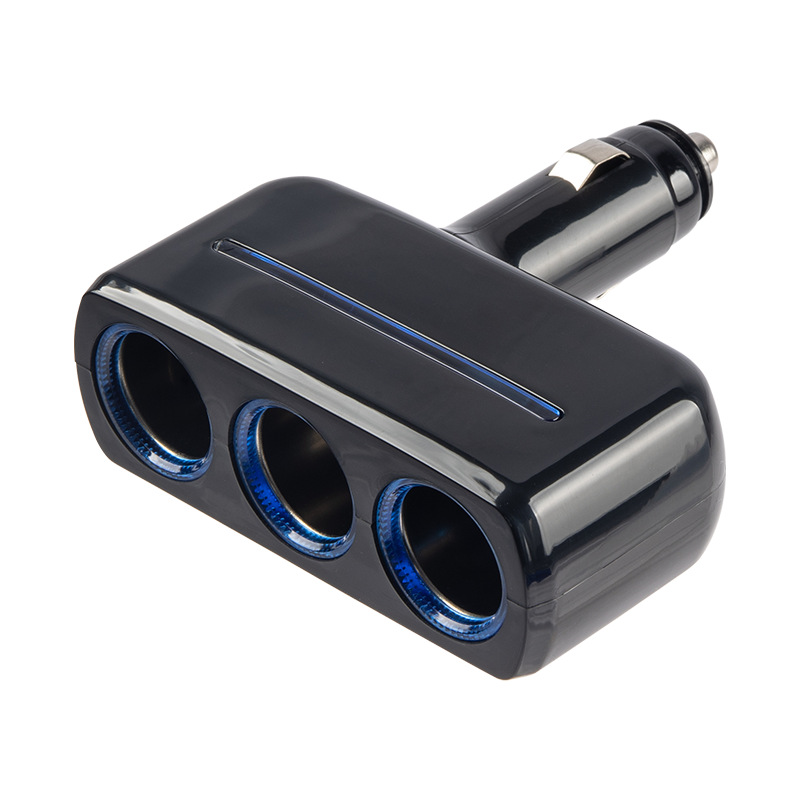 Shunwei 1-to-3 cigarette socket, car cigarette lighter, mobile phone charger, cigarette lighter plug, 1-to-3 Item Picture