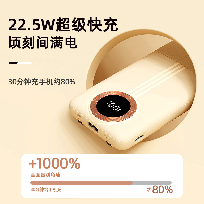 22.5W built-in cable fast power bank, 20,000 mah large-capacity gift mobile power bank Specification image