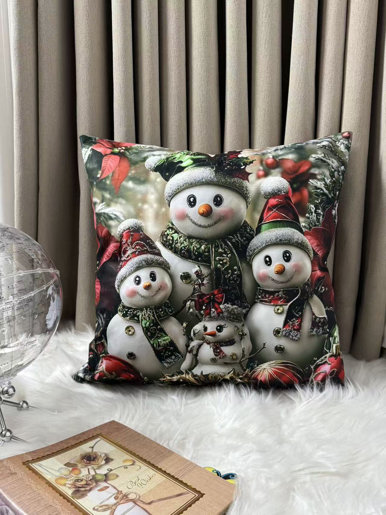 The high-quality Christmas throw pillows are fun and cute