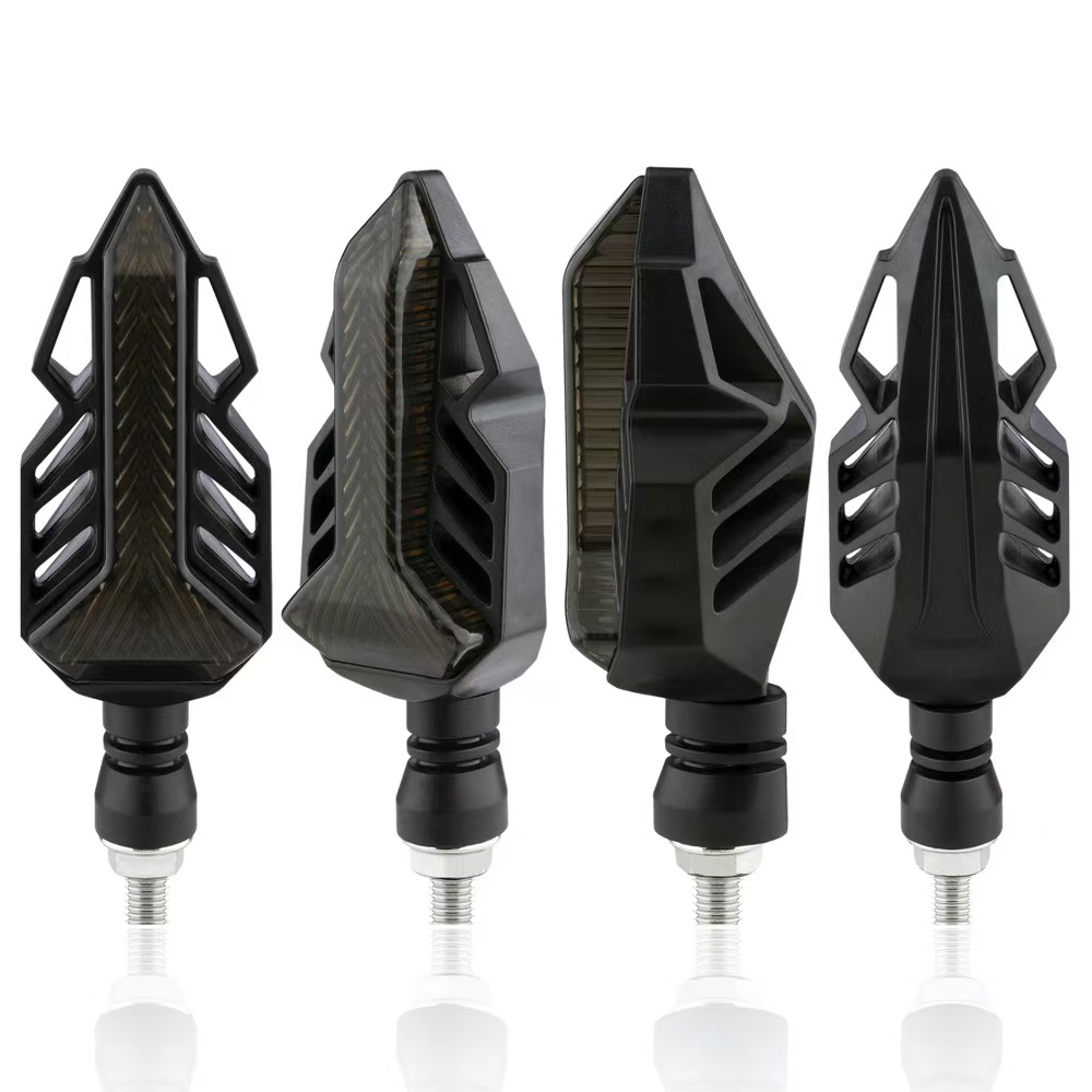 Motorcycle turn signal LED, dual-color tube indicator light, motorcycle turn signal yellow light flowing daytime running light