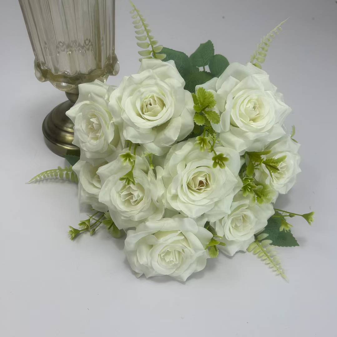 办公文化仿真园艺玫瑰花头肥皂花手捧花单支手工花装饰品玫瑰花头仿真玫瑰单支手捧花肥皂花详情图10