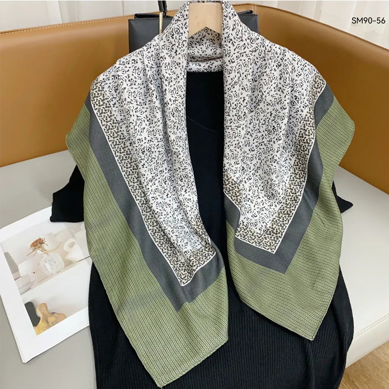 The new silk scarf is a versatile and fashionable printed long shawl for women, a trendy accessory for spring, summer, autumn and winter pic 6