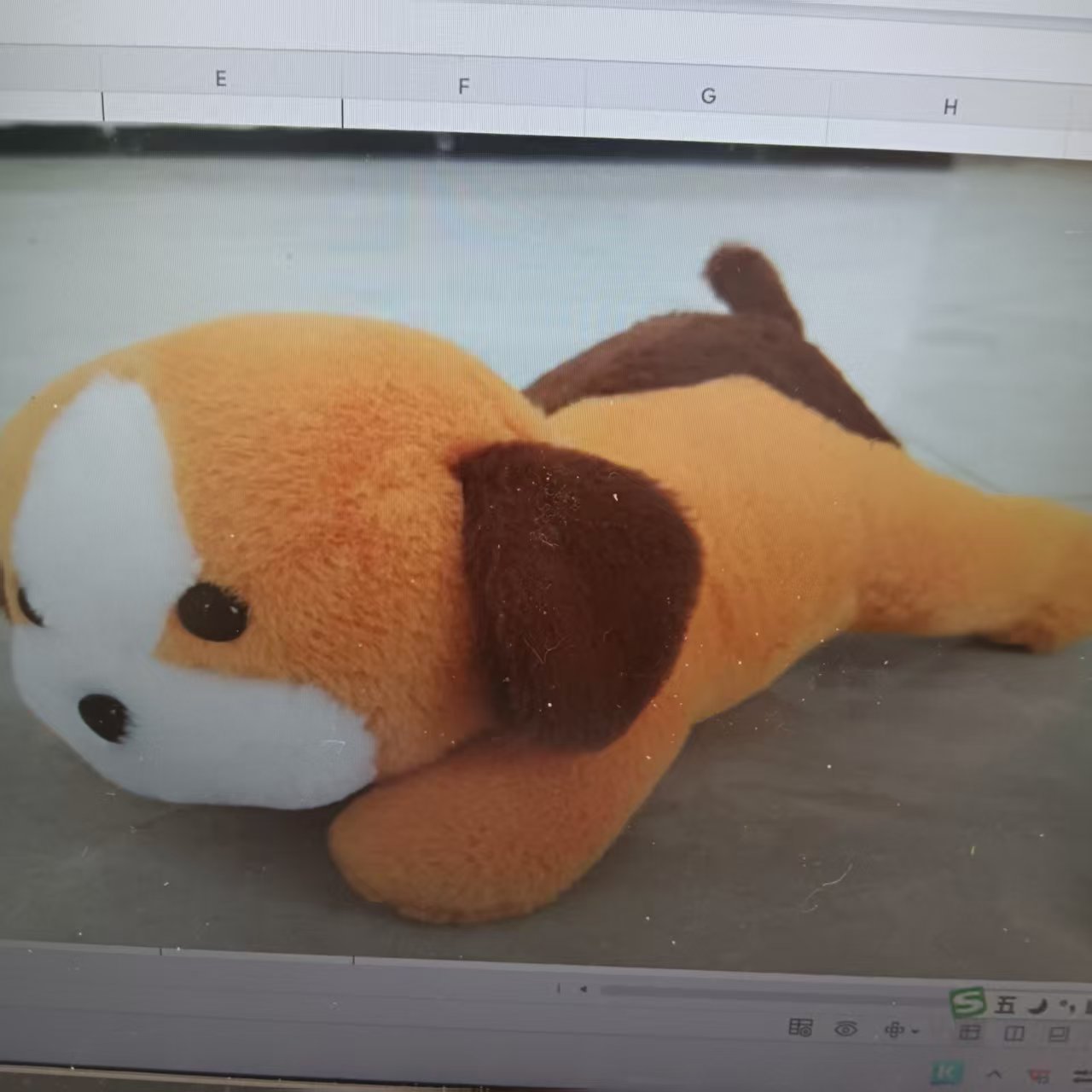 Cute doggy sleeping plush toy, dog plush toy doll, soothing doll, birthday gift details Picture