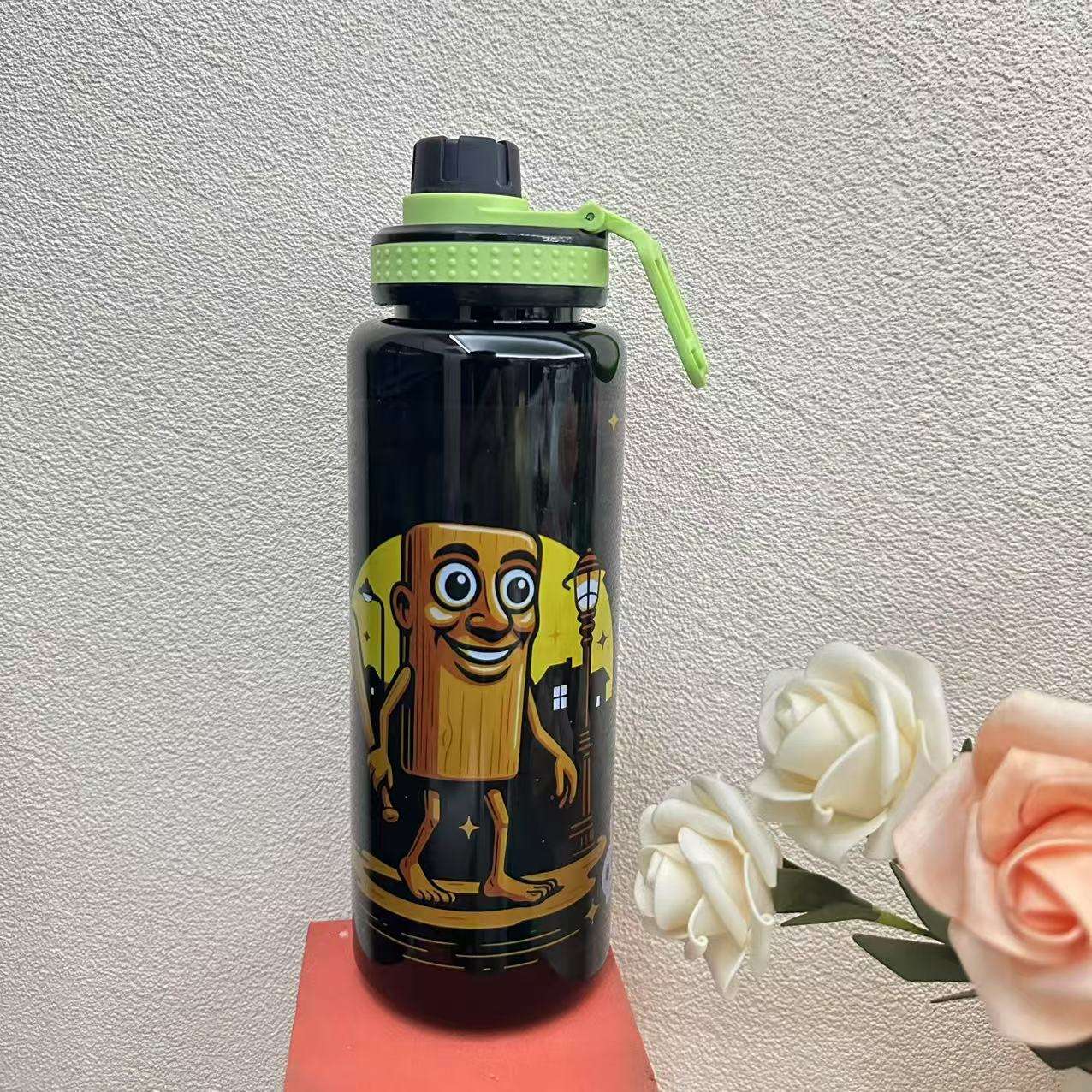 H164-HY-047 Shan Hai Jing Water Cup, large-capacity water cup, high-temperature resistant children's cup, portable cartoon sports water cup detail image 4