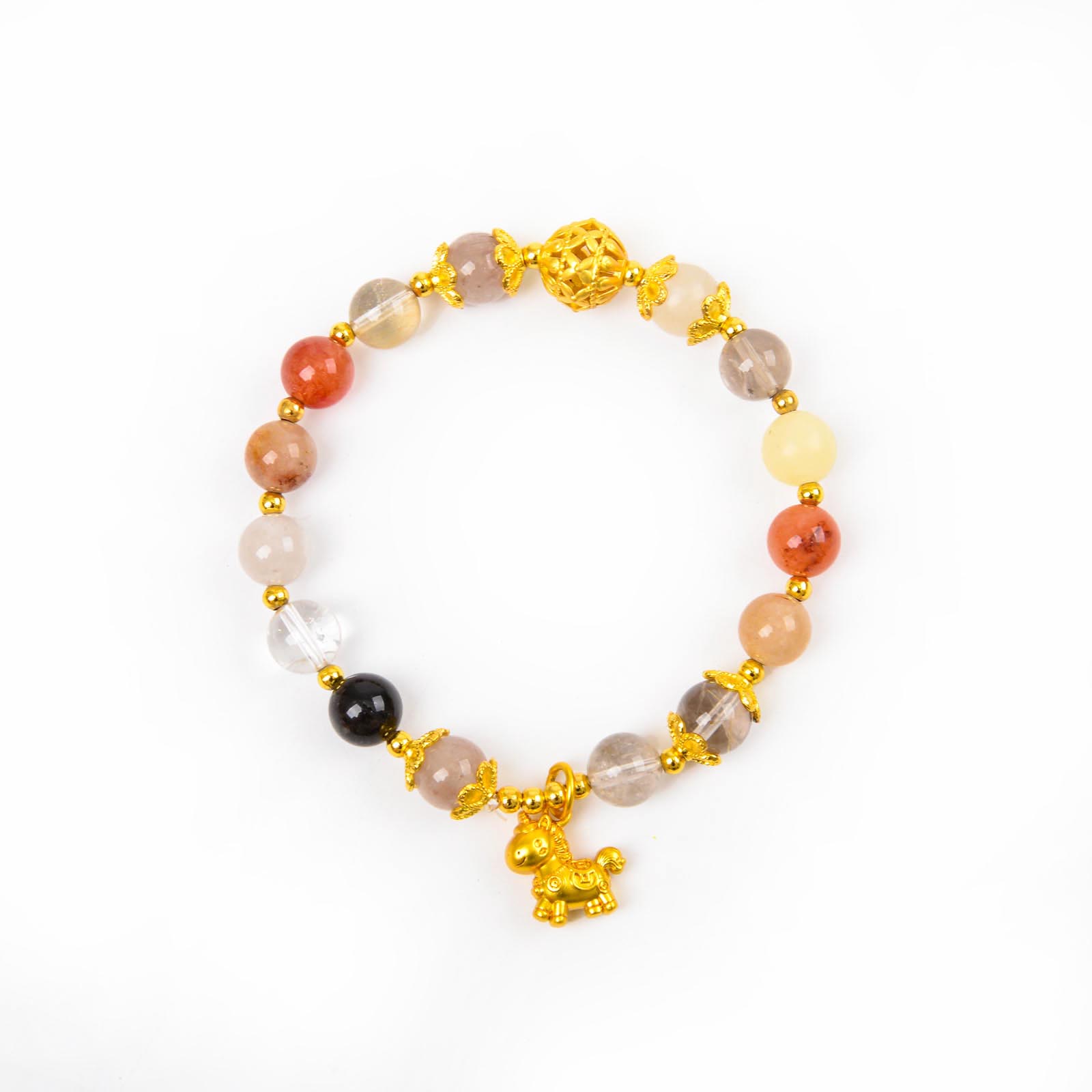 张六六新中式七彩多宝水晶串珠手链女小众高级感原创百搭手串