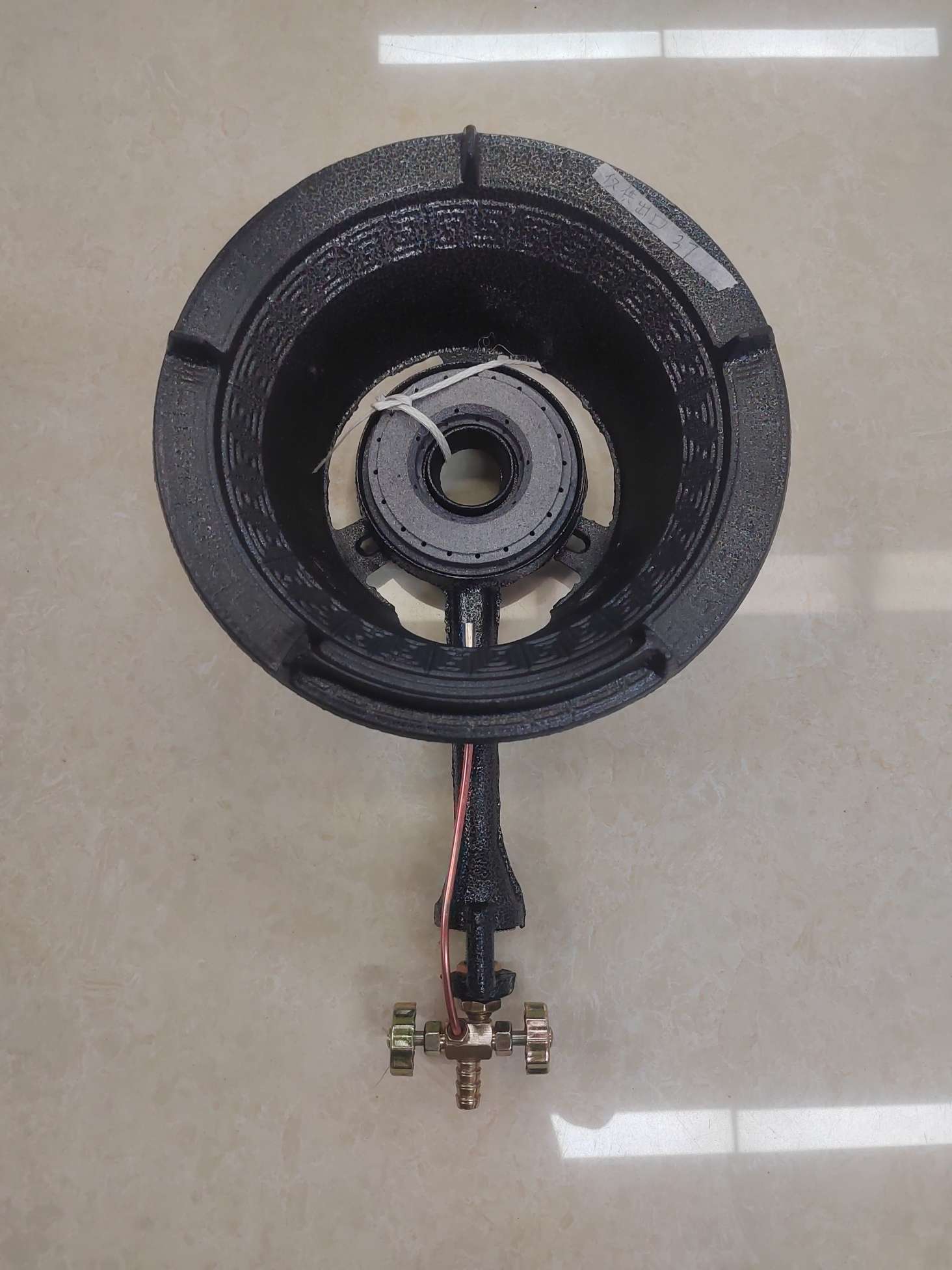 商用铸铁锅炉专用炉头进气管长度铁帽喷火口煤气猛火灶仅供出口24寸28寸