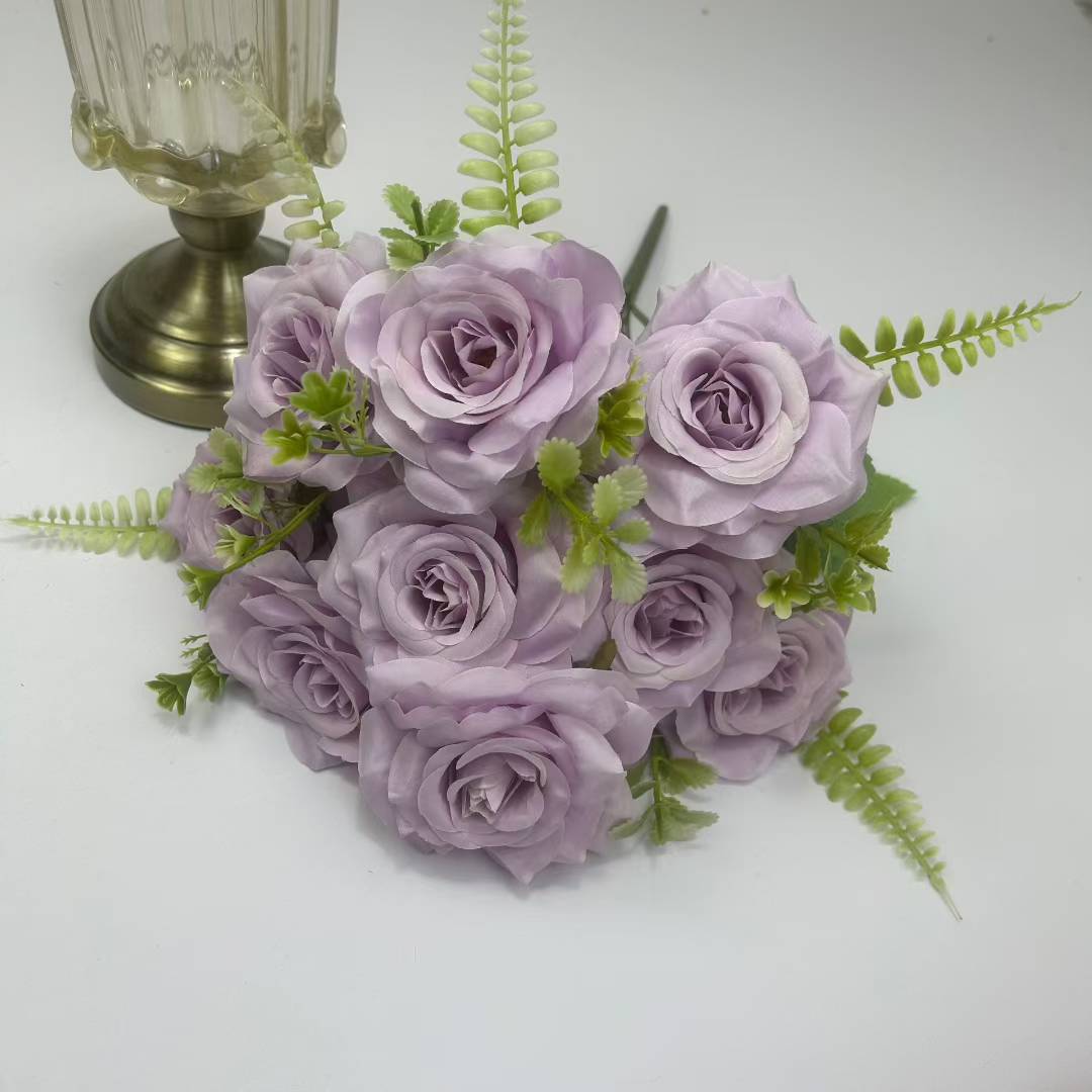 办公文化仿真园艺玫瑰花头肥皂花手捧花单支手工花装饰品玫瑰花头仿真玫瑰单支手捧花肥皂花详情图5