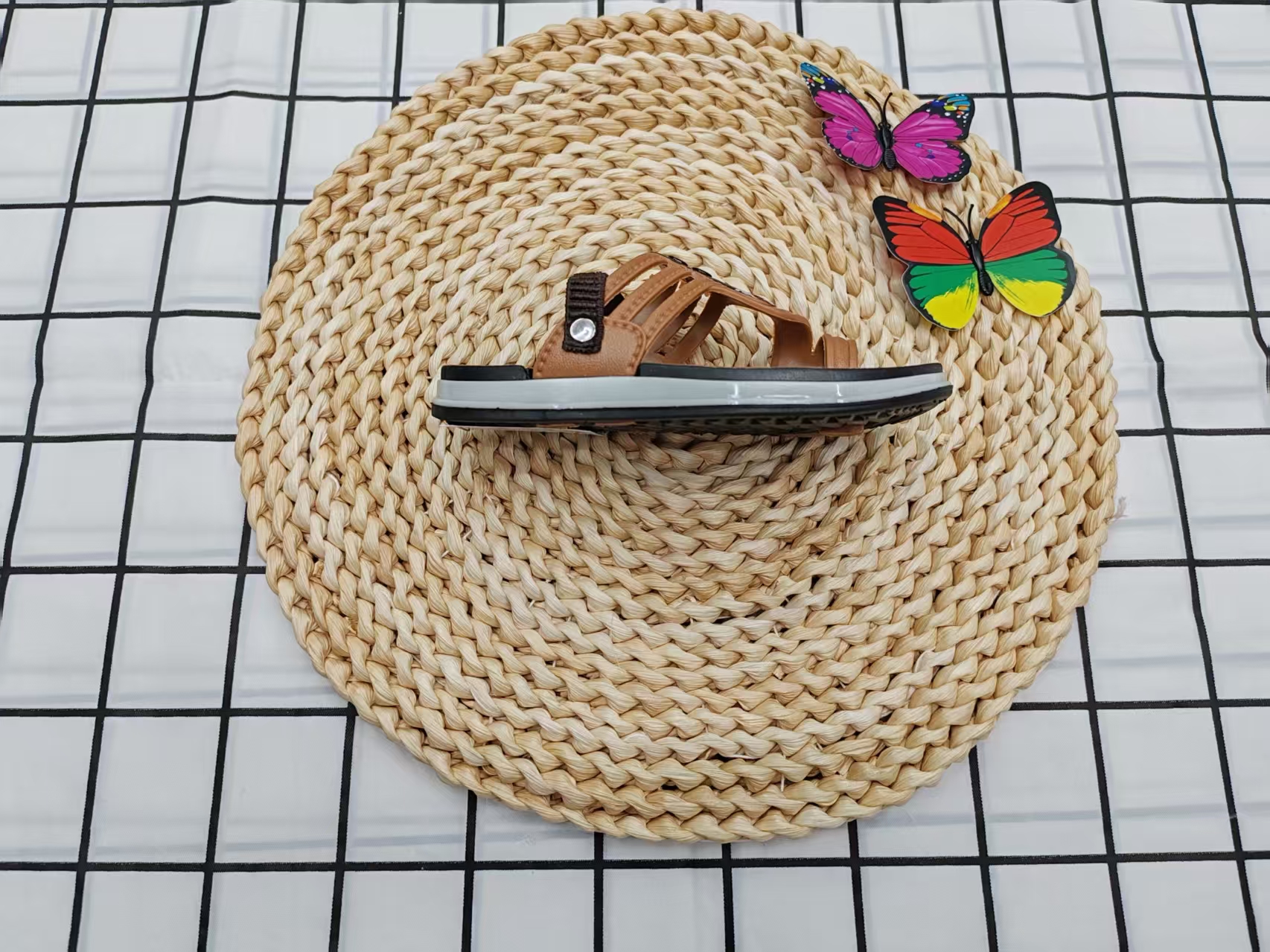Anti-slip casual two-piece flip-flops for children in summer Specification drawing