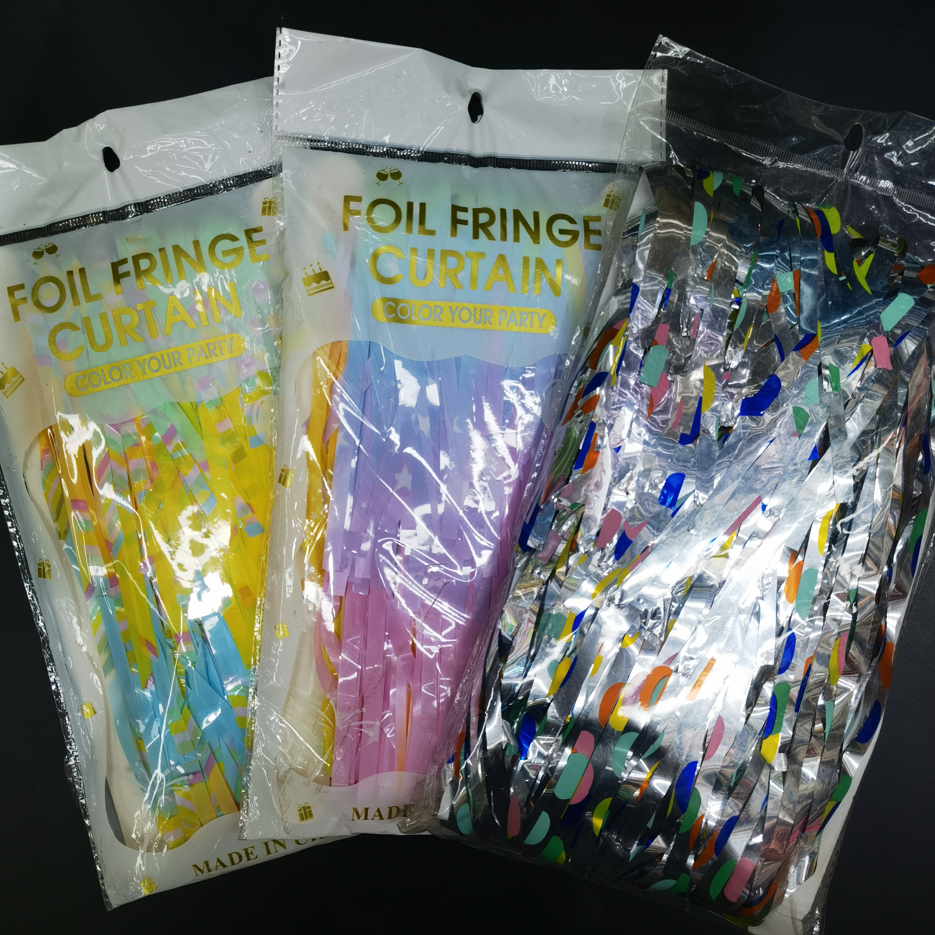 镭射炫彩彩虹雨丝帘生日派对背景墙装饰马卡龙彩条结婚房布置流苏渐变系列雨丝帘儿童生日场景聚会婚礼派对背景墙装饰派对装饰道具