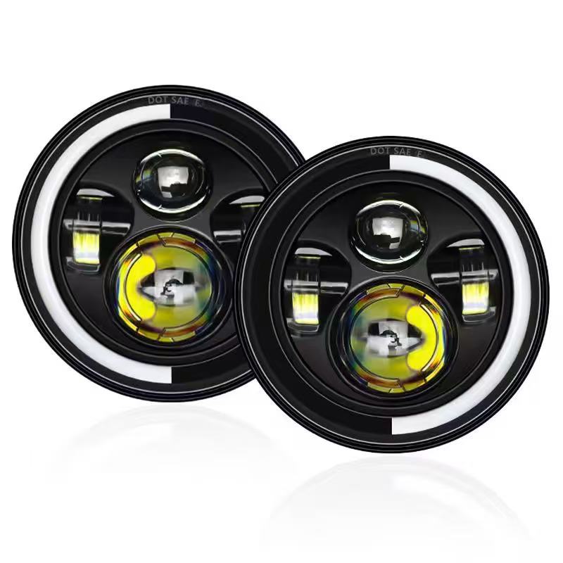 The Harley-Davidson Wrangler features 7-inch semi-circular 4-bead headlights with angel eyes, and H4 headlights are installed on both the left and right sides Application Scenario