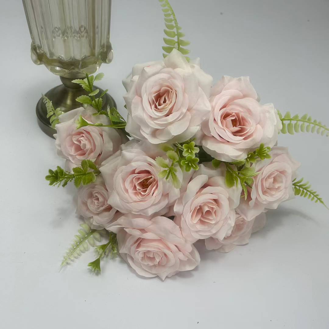 办公文化仿真园艺玫瑰花头肥皂花手捧花单支手工花装饰品玫瑰花头仿真玫瑰单支手捧花肥皂花详情图8